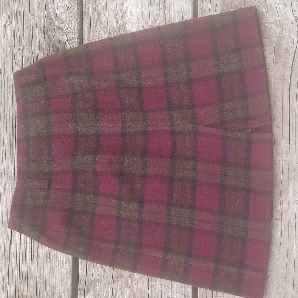 EDDIE BAUER Red Plaid Straight Fully Lined Wool - Picture 2 of 5
